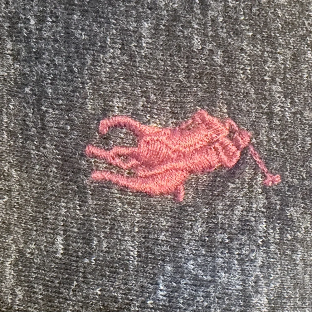 Polo by Ralph Lauren Charcoal Crewneck Long-Sleeve Shirt with Red Pony